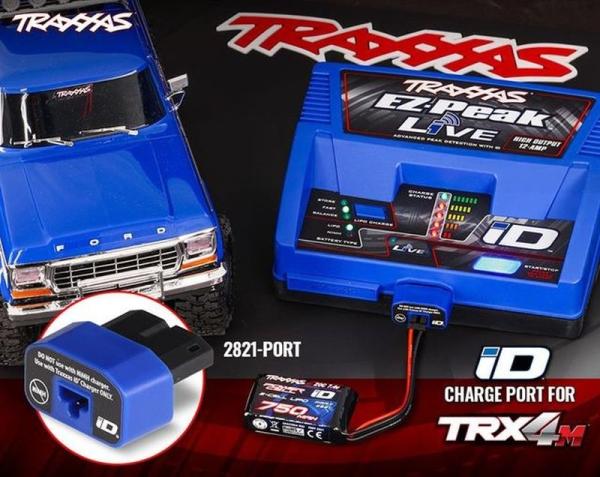 ID-Lade-Adapter TRAXXAS TRX-4M Lipo-Akku
